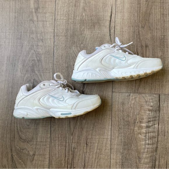 Women’s Nike Rolling Rail Walking Shoes - White and Blue - Picture 7 of 8